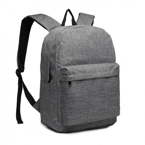 E1930 - Kono Durable Polyester Everyday Backpack With Sleek Design - Grey