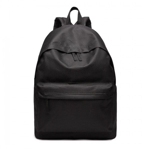 700D - Miss Lulu Classic Large Capacity Unisex Everyday Backpack - Black